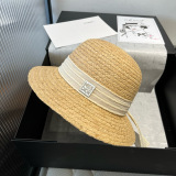 Dior New Women's Fashion Small Fresh Top Hat Straw Hat Size: 57cm