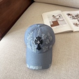 Chrome Hearts New Fashion Leather Cross Distressed Baseball Hat