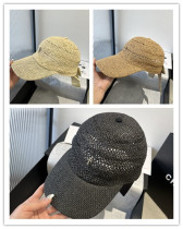 Chrome Hearts Female Bow Sunshade Straw Hat