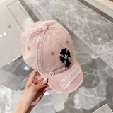 Chrome Hearts Classic Cross Distressed Baseball Hat Duck Tongue Hat