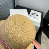 Dior New Women's Fashion Small Fresh Top Hat Straw Hat Size: 57cm