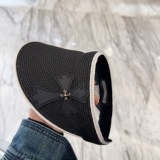 Chrome Hearts New Leather Cross Top Cap Casual Hat