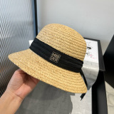 Dior New Women's Fashion Small Fresh Top Hat Straw Hat Size: 57cm