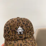 Chrome Hearts Retro Embroidered Cross Leopard Baseball Hat