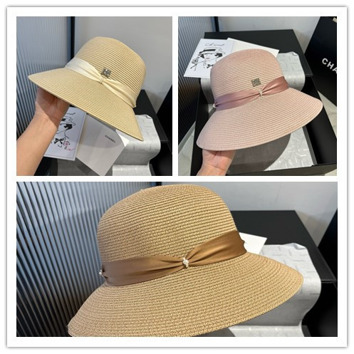 Dior New Women's Fashion Straw Hat Basin Hat Size: 57cm