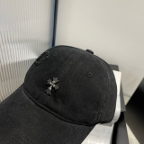 Chrome Hearts New Couple Cross Distressed Baseball Hat Duck Tongue Hat