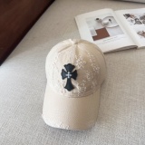 Chrome Hearts New Fashion Leather Cross Distressed Baseball Hat