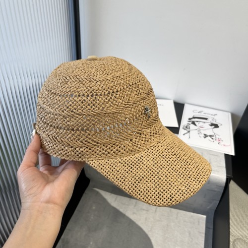 Chrome Hearts Female Bow Sunshade Straw Hat