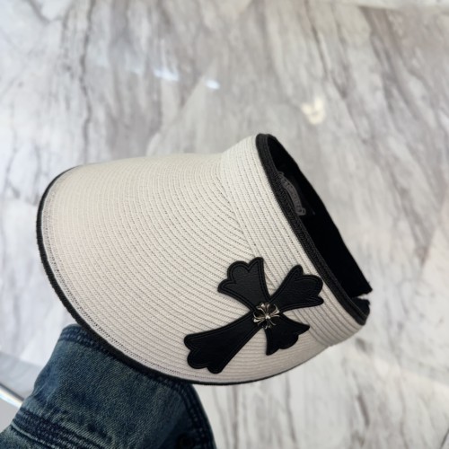 Chrome Hearts New Leather Cross Top Cap Casual Hat