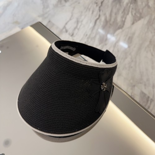 Chrome Hearts New Leather Cross Top Cap Casual Hat