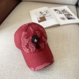 Chrome Hearts New Fashion Leather Cross Distressed Baseball Hat