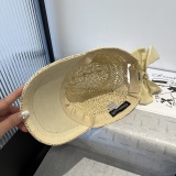 Chrome Hearts Female Bow Sunshade Straw Hat