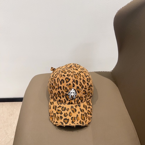 Chrome Hearts Retro Embroidered Cross Leopard Baseball Hat