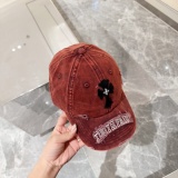 Chrome Hearts Classic Cross Distressed Baseball Hat Duck Tongue Hat