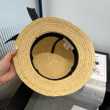 Dior New Women's Fashion Small Fresh Top Hat Straw Hat Size: 57cm