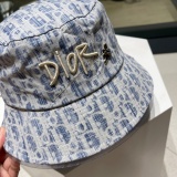 Dior New Fashion Versatile Embroidered Logo Fisherman's Hat Baseball Hat Size: 57 CM