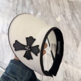 Chrome Hearts New Leather Cross Top Cap Casual Hat