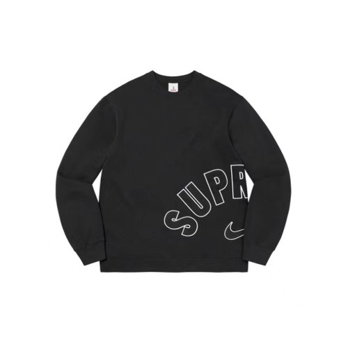 Supreme x Nike Embroidered Logo Round Neck Fleece Hoodie