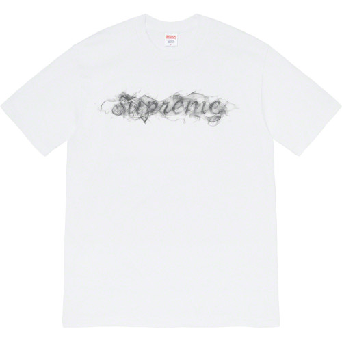 Supreme Fashion Smoke Logo Printed Casual Short Sleeve T-shirt