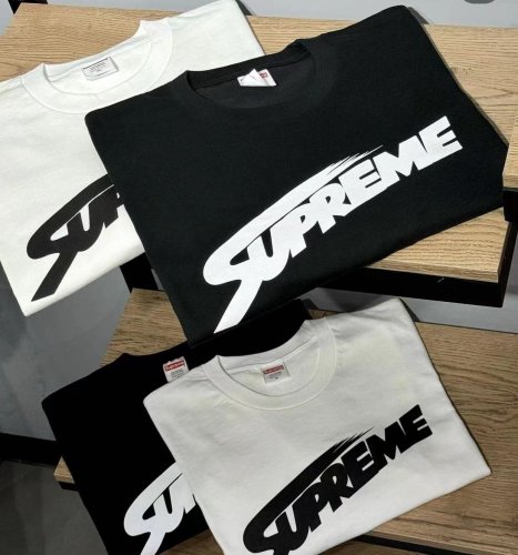 Supreme Classic Logo Printed Short Sleeve Couple Versatile Casual T-shirt