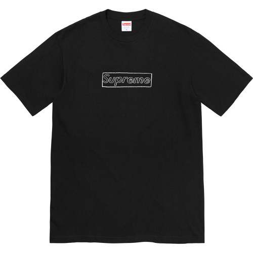 Supreme New Classic Hollow Chalk Logo Printed Casual Short Sleeve T-shirt