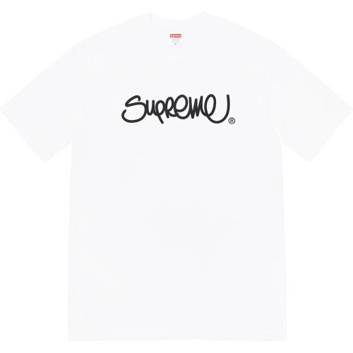 Supreme New Fashion Straw Logo Printed Short Sleeve T-shirt