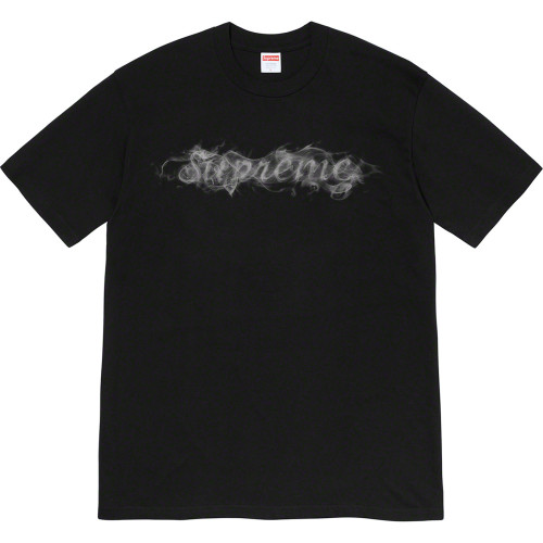 Supreme Fashion Smoke Logo Printed Casual Short Sleeve T-shirt