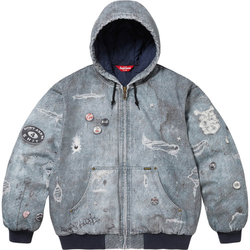 Supreme Retro Parallax Printed Cowboy Hoodie Coat