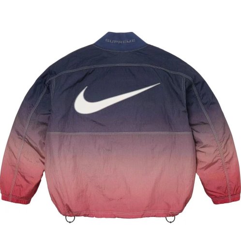 Supreme x Nick Fashion Gradient Casual Half Zipper Jacket