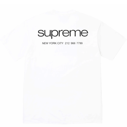 Supreme New Store Information Printed Short Sleeve Versatile Casual T-shirt