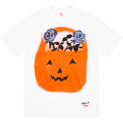 Supreme Yohji Yamamoto Pumpkin Printed Short Sleeve T-shirt