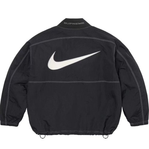 Supreme x Nick Fashion Gradient Casual Half Zipper Jacket