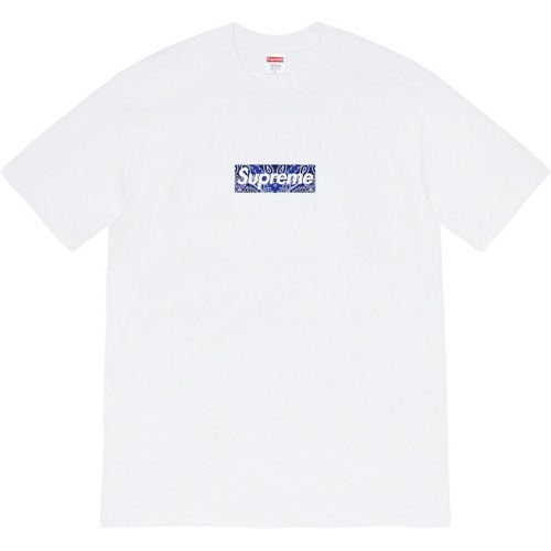 Supreme Fashion Cashew Flower Logo Printed Short Sleeve T-shirt