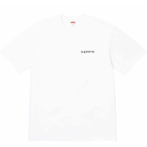 Supreme New Store Information Printed Short Sleeve Versatile Casual T-shirt