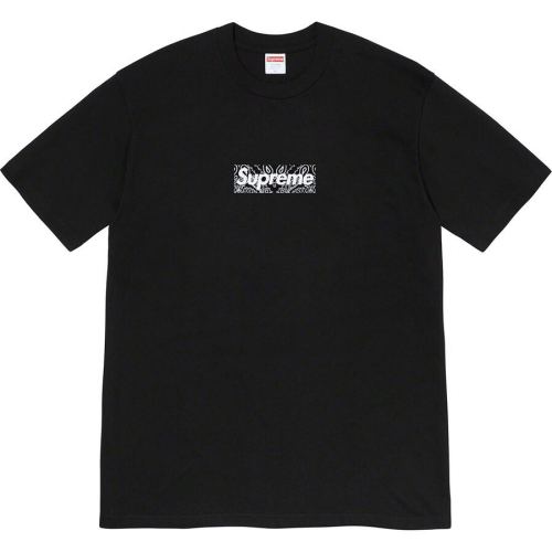 Supreme Fashion Cashew Flower Logo Printed Short Sleeve T-shirt