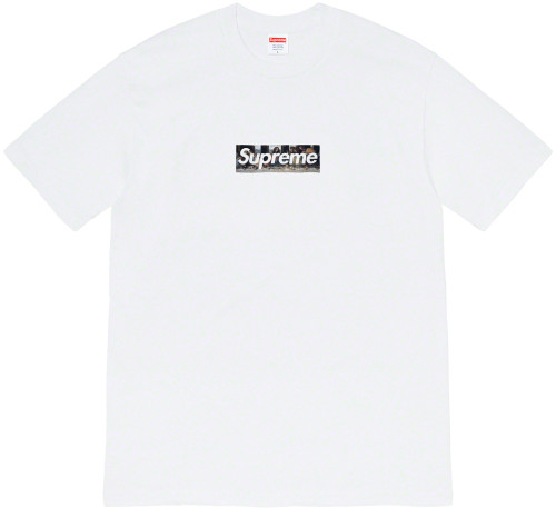 Supreme Classic Milan Box Logo Printed Short Sleeve Couple Casual T-shirt