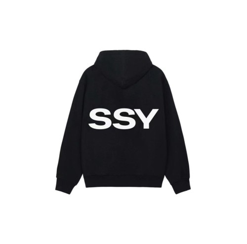 Stussy Couple Logo Letter Printed Pocket Drawstring Hoodie