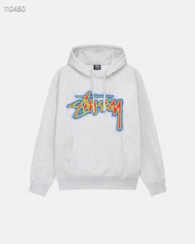Stussy Fashion American Logo Printed Fleece Hooded Sweatshirt