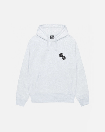 Stussy Couple Dice English Printed Fleece Hoodie Sweatshirt