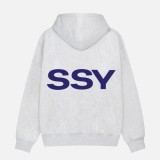 Stussy Couple Logo Letter Printed Pocket Drawstring Hoodie