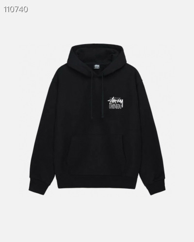 Stussy Couple Lion Crown English Logo Printed Hoodie Sweatshirt
