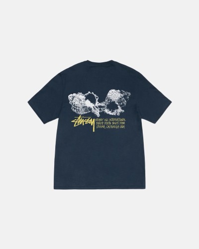 Stussy Fashion Shell Conch Printed Casual Short Sleeve T-shirt