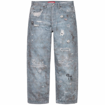Supreme Classic Parallax Printed Distressed Casual Jeans
