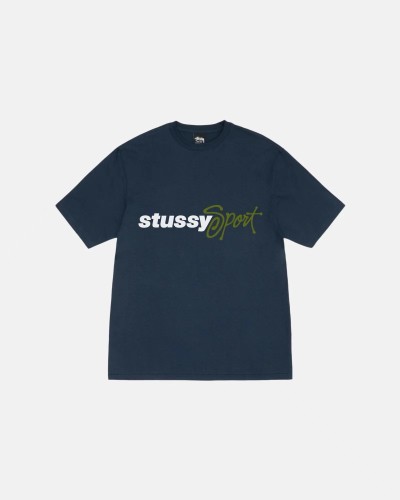 Stussy Classic Retro Logo Printed Round Neck Short Sleeve T-shirt