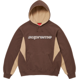 Supreme Classic Embroidered Logo Color Blocked Hooded Sweatshirt