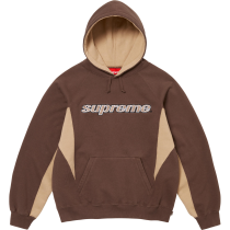 Supreme Classic Embroidered Logo Color Blocked Hooded Sweatshirt