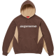 Supreme Classic Embroidered Logo Color Blocked Hooded Sweatshirt