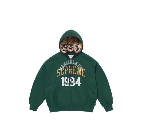 Supreme New Classic Logo Printed Zipper Hoodie Sweatshirt