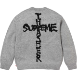 Supreme New Fashion Color Contrast Logo Jacquard Round Neck Sweater