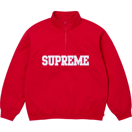 Supreme Classic Logo Half Zip Pullover Casual Sweatshirt